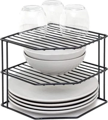 Produktbild von Tellerregal - Küchenschrank - Schrankorganizer - Geschirrorganizer - Topfregal - Lagerregal