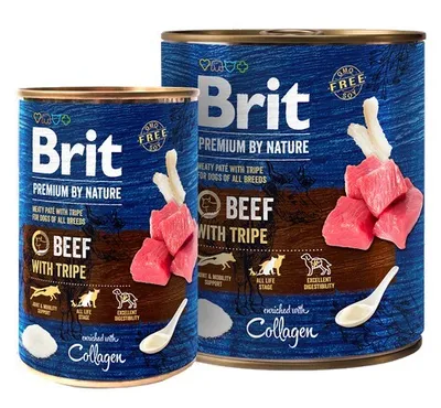 Zdjęcie produktu dla Brit Premium By Nature Beef & Tripe konzerva 800g