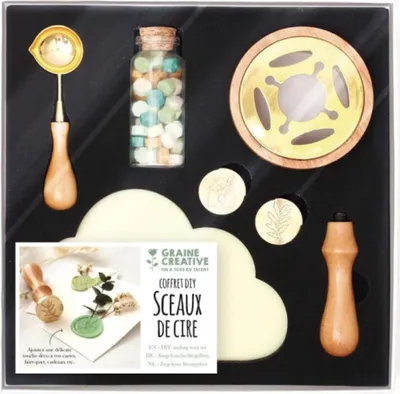 Image de Coffret sceau et cire à cacheter - Fleur