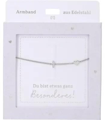Produktbild von Depesche Armband Silber mit Herzanhänger - Freundschaft Schmuck Geschenk