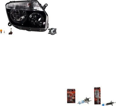 Productafbeelding van Koplampen + Osram Night Breaker Laser, geschikt voor Dacia Duster, modeljaren 04/10 - 12/13, artikelnummers: 260609877, 260101891R, 8200074008, 6202E1, 00006202E1, 6710027, 0000