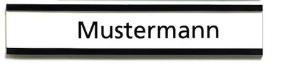 Magnetboard 50 x 15 mm schwarz, 40 Stück mit Labelstreifen