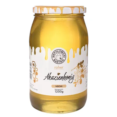 Produktbild von Flüssiger Akazienhonig 1200g Roh und Frisch Honig aus der Imkerei