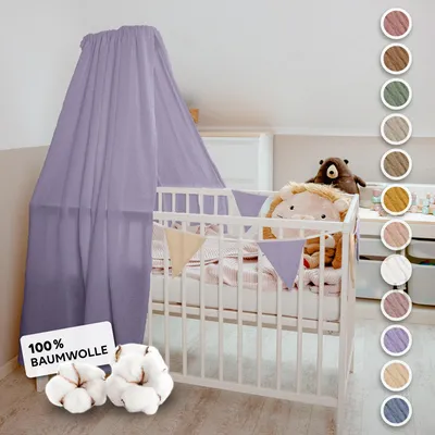 Produktbild von Babybett Himmel aus 100% Musselin - luftiger Baldachin