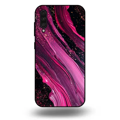 Immagine prodotto di Smartphonica Custodia per telefono adatta per Samsung Galaxy A30s con stampa in marmo - Custodia posteriore in TPU con design in marmo - Viola Rosa