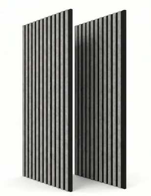 Produktbild von STEGU Linea Acoustic PROline 2er Set Akustikpaneele 120x60,5 cm Schallabsorption MDF Grau