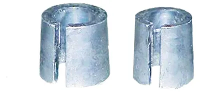 Two metal adapters are shown against a white background.