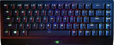 Image de Razer BlackWidow V3 Mini HyperSpeed (Yellow Switch) - Clavier de jeu 65% compact avec interrupteurs mécaniques (linéaire & clic, éclairage RGB Chroma) QWERTZ FR-Layout | Noir