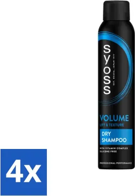 Produktbild von SYOSS - Volume Dry Shampoo - Shampoo - Für mehr Volumen - 200 ml - Vorteilspack - 4 Stücke
