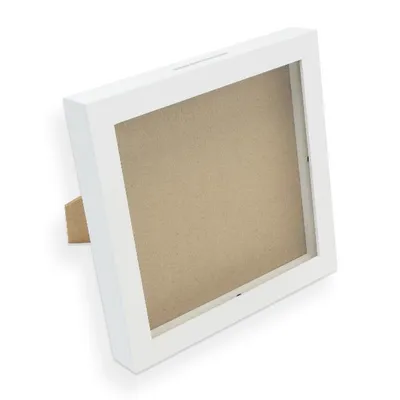 Produktbild von itenga Bilderrahmen Geldgeschenk Spardose, weißer Rahmen, 20,0 x 20,0 cm