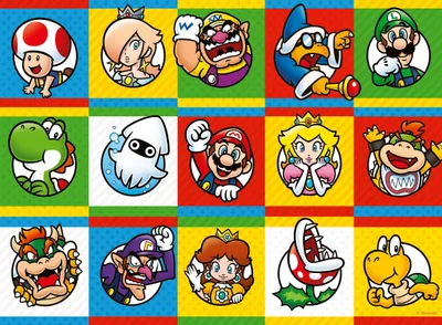 Produktbild von Kinderpuzzle 200 XXL Teile - Nintendo Super Mario - Charakter-Kollektion