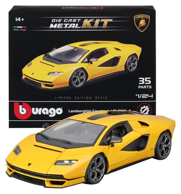 Produktbild von Modellauto Lamborghini Countach - 1:24 - Gelb - Bausatz