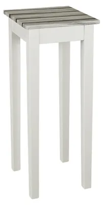 Beistelltisch Maritimo Kiefer MDF 30x76x30 cm weiß