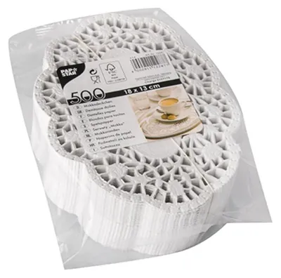 Obrázek produktu pro Papstar Mokkadeckchen 18x13cm oval 500 Stück