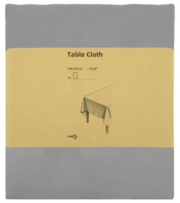 Produktbild von vidaXL Tischdecke 5 stk. Rechteckig Hellgrau 140 x 220 cm Polyester