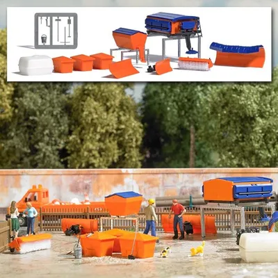 Produktbild von Busch 1839 - 1/87 / H0 Straßenmeisterei-Set - Neu