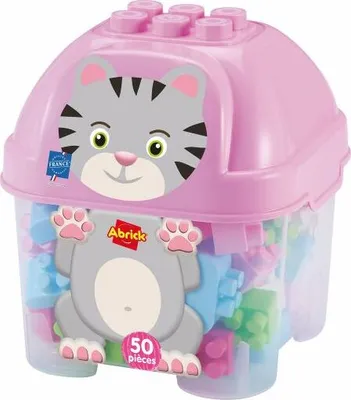 Produktbild von Ecoiffier Abrick Box Katze mit 50 Bausteinen