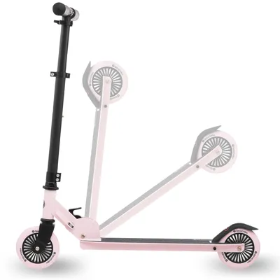 Produktbild von HyperMotion Kinder-Zweirad-Scooter – faltbar, höhenverstellbar, PolyurethanRäder, rosa