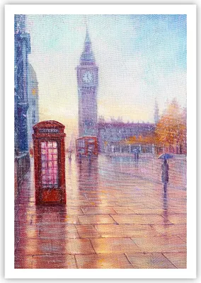 Produktbild von Poster - Poster ohne Rahmen - Groß Ben Regenschirm - 70x100 cm - Wand Bild - Wanddeko - Wandbilder - Kunstposter - Wandposter - Bilder - Kunstdruck - Wanddekoration - Wandbild - P2XPA70x100-4394