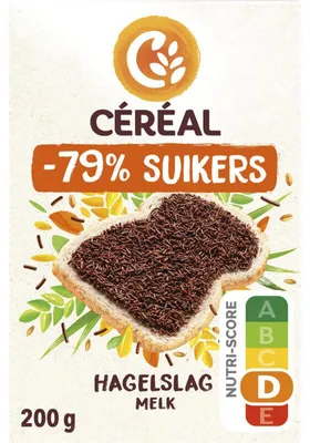 Produktbild von Céréal Hagelslag Milchschokolade 200g – Zuckerreduzierte Schokoladenstreusel