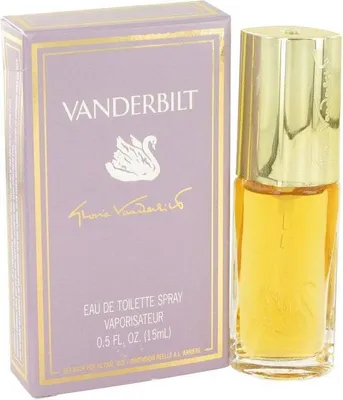 A perfume bottle and its packaging are displayed side-by-side against a white background.
