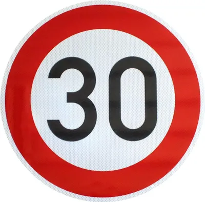 Produktbild von Original Verkehrszeichen RA2 274-30 30 km/h  Geburtstagsschild Verkehrsschild 420 mm Schild Schilder Straßenschild Baustellenschild