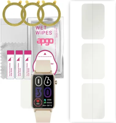 Produktbild von apgo 3 Stück Schutzfolie, Matt, kompatibel mit Kumi U3 Smartwatch, Hydrogel Displayschutzfolie mit Positionierhilfe, Displayfolie, robust und kratzfest