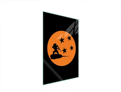 Produktbild von Herdabdeckplatte 35x52 Glaskeramikkochfeld Abdeckung Spritzschutz Glasplatte Deko Schneidebrett Anime Orange