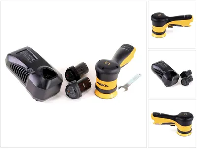 Produktbild von Mirka AROP-B 312NV 77mm Exzenterschleifer Poliermaschine Hub 12mm 10,8V Brushless ( 8991012311 ) + 2x Akku 2,5Ah + Ladegerät