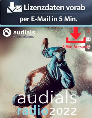 Produktbild von Audials Radio 2022 (1 PC - perpetual) ESD Bild, Video Audio 5 Min. Versand als Download per Mail