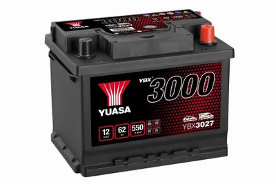 Produktbild von YUASA YBX3000 Starterbatterie 12V 62Ah 550A/EN L2 für Auto LKW Batterie
