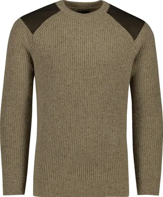 Produktbild von Barbour Pullover einfarbig braun Wolle normale Passform