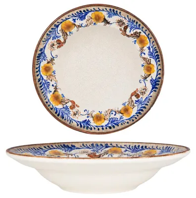 Immagine prodotto di Bonna - Piatto fondo decorato con motivo floreale vintage - Porcellana - 24 cm (400cc)