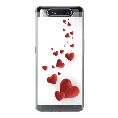 Produktbild von MuchoWow® Handyhülle Schutzhülle Hülle für Samsung Galaxy A80 Eine Illustration eines Pfades der Herzen Silikon Softcase Handy Hülle - Schutzdeckel
