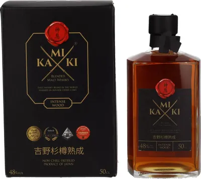 Image de KAMIKI Intense Wood Blended Malt Whisky 48% Vol. 0,5l en boîte cadeau