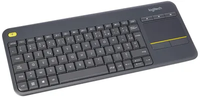 Produktbild von Logitech K400 Plus, Volle Größe (100%), Kabellos, RF Wireless, AZERTY, Schwarz