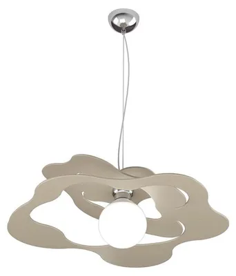 Zdjęcie produktu dla Lampa wisząca Ripples Nowoczesny Metal Piaskowy 1 Światło E27 D.50Cm