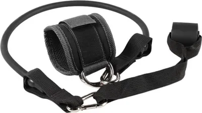 Immagine prodotto di INF Cavigliera con Doppio Anello a D per Allenamento Gambe con Cavi Nero