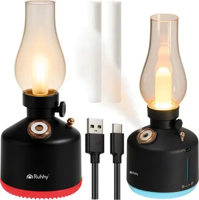 Immagine prodotto di Umidificatore d'aria USB e luce notturna, 280 ml, 14 LED RGB