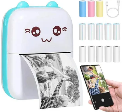Obrázek produktu pro Azomor – přenosná mini fototiskárna s Bluetooth a termálním papírem na cesty
