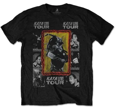 Produktbild von Bob Marley Kaya Tour (Back Print) T-Shirt mit kurzen Ärmeln Black L