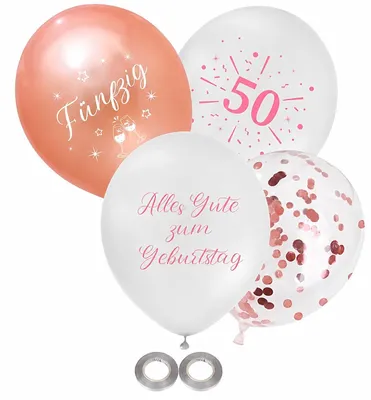 Zdjęcie produktu dla Balony na 50 Urodziny Różowe Złoto Dekoracje Imprezowe 20 szt. Dekoracja, productTiles.product.images.aiGenerated