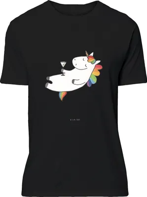 Produktbild von Mr. & Mrs. Panda T-Shirt Einhorn Cocktail - Schwarz - Geschenk, Caipirinha, Spruch, Party, Unicorn, oberteil, Basic-Shirt, Shirt, Tshirt, Cuba Libre, Geburtstag, S