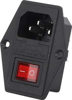 Zdjęcie produktu dla 3 szt. 4-pinowe gniazdo zasilania AC z wbudowanym bezpiecznikiem Akcesoria do drukarek 3D