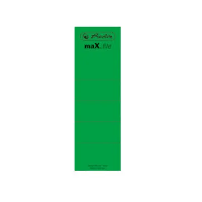 Produktbild von herlitz Ordnerrückenschild - 36 x 190 mm - selbstklebend - grün - 10 Stück