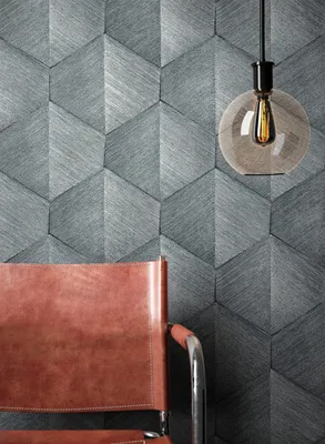 Produktbild von NEWROOM Tapete Grau Vliestapete 3D-Optik - Mustertapete Modern Anthrazit Silber Raute Linien Streifentapete Grafisch Grafik