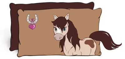 Produktbild von NICI Kissen Pony Loretta 42x25cm