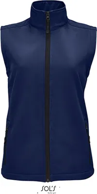 Image de SOLs 02888 | Bodywarmer Race Femme Softshell - Imperméable - Couleur : French Navy - Taille : L