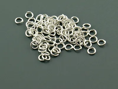 Produktbild von Vintageparts Binderinge 4 mm Silberfarben 100 Stück