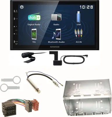 Produktbild von Kenwood DMX129DAB DAB+ Bluetooth USB Einbauset für Golf 4 Passat 3B 3BG Lupo
